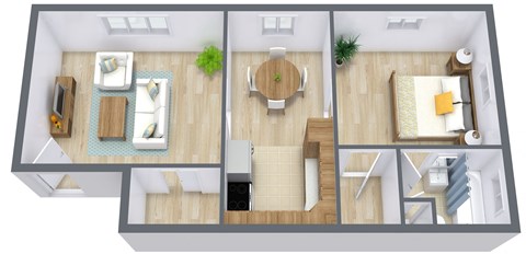 Birchwood 1 Apartments | One Bedroom |Plan 11 B